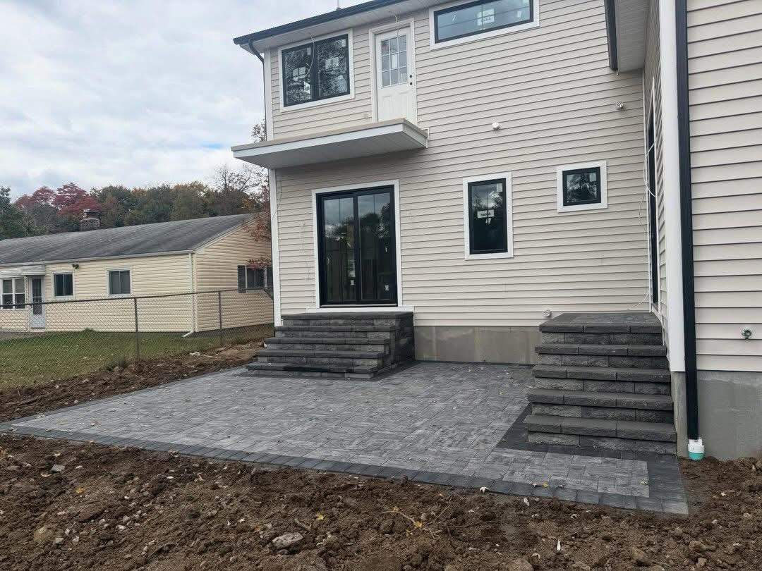 Paver Patio & Custom Stone Steps