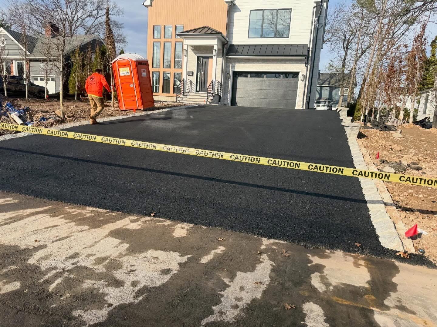 New Asphalt Driveway & Bluestone Entry